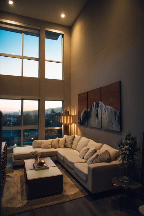 Modern MedView apartment living room with contemporary furnishing